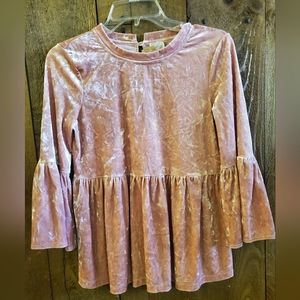 Pink Velour Belle Top